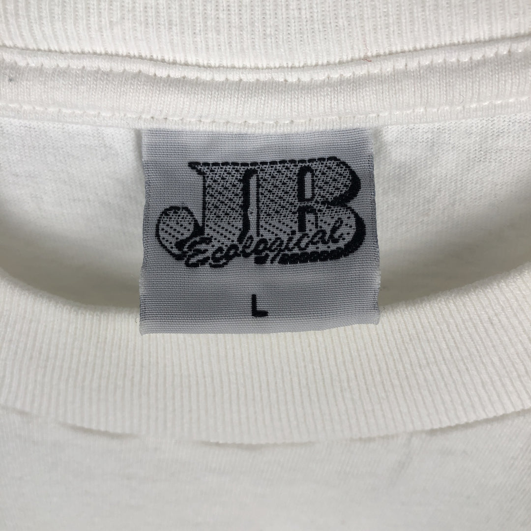 90'S J and B Ecological Animal T-shirt, Men's Size L (approx.), Vintage cotton white type Vintage Second Hand
