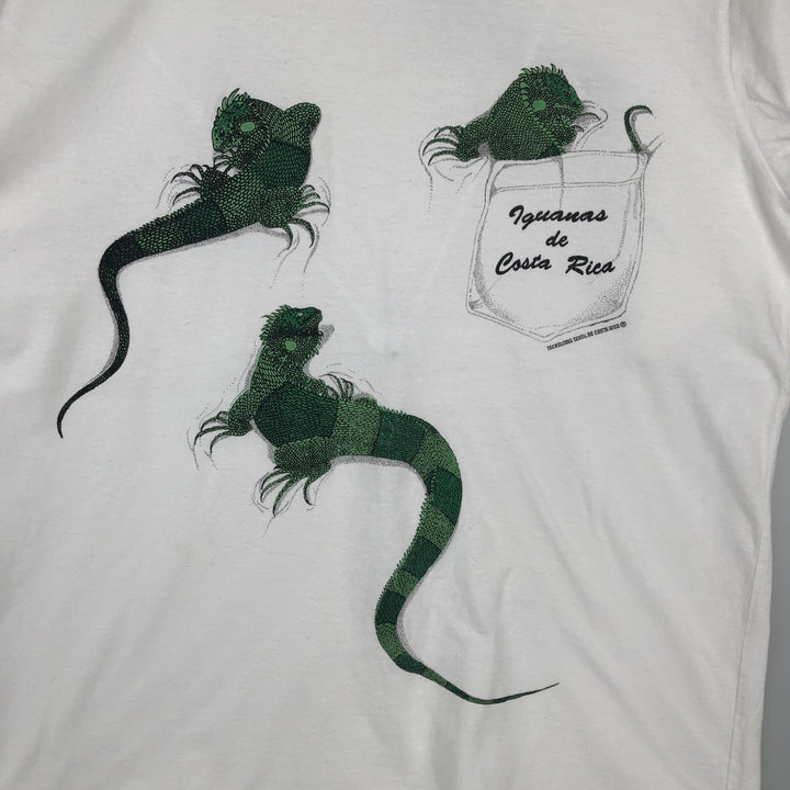 90'S J and B Ecological Animal T-shirt, Men's Size L (approx.), Vintage cotton white type Vintage Second Hand