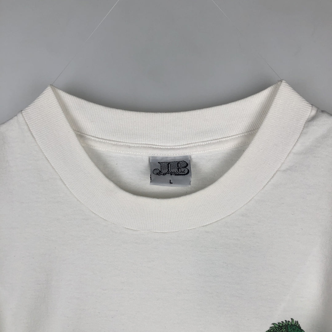 90'S J and B Ecological Animal T-shirt, Men's Size L (approx.), Vintage cotton white type Vintage Second Hand