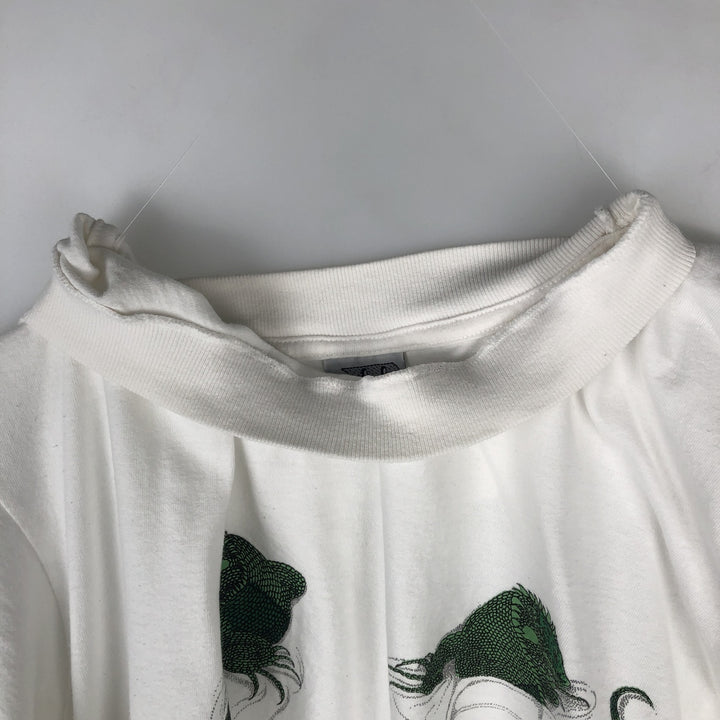 90'S J and B Ecological Animal T-shirt, Men's Size L (approx.), Vintage cotton white type Vintage Second Hand