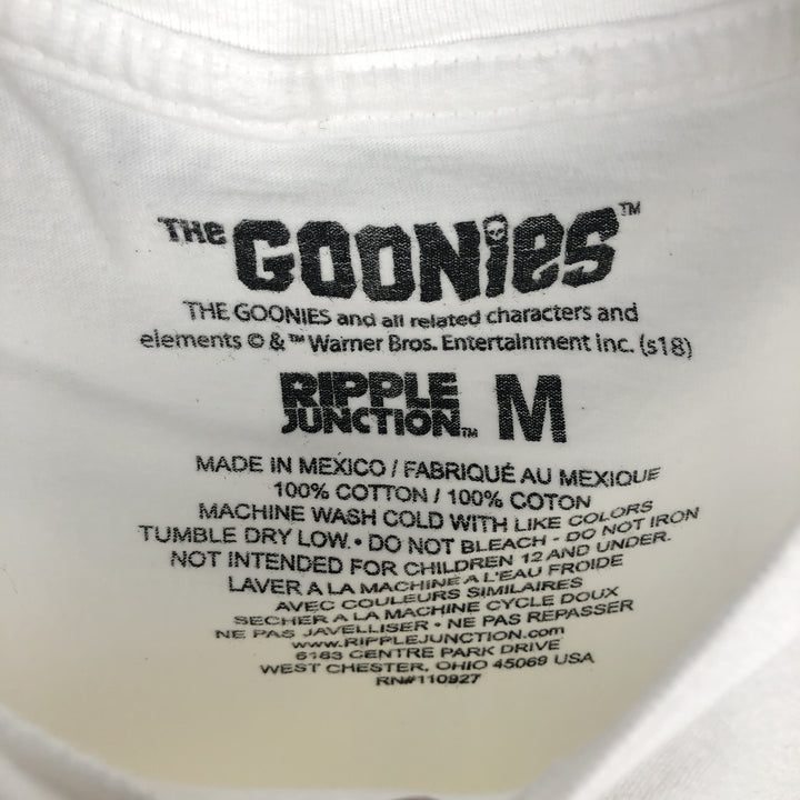 THE GOONIES Movie T-shirt (Men's size M) cotton white type Vintage Second Hand