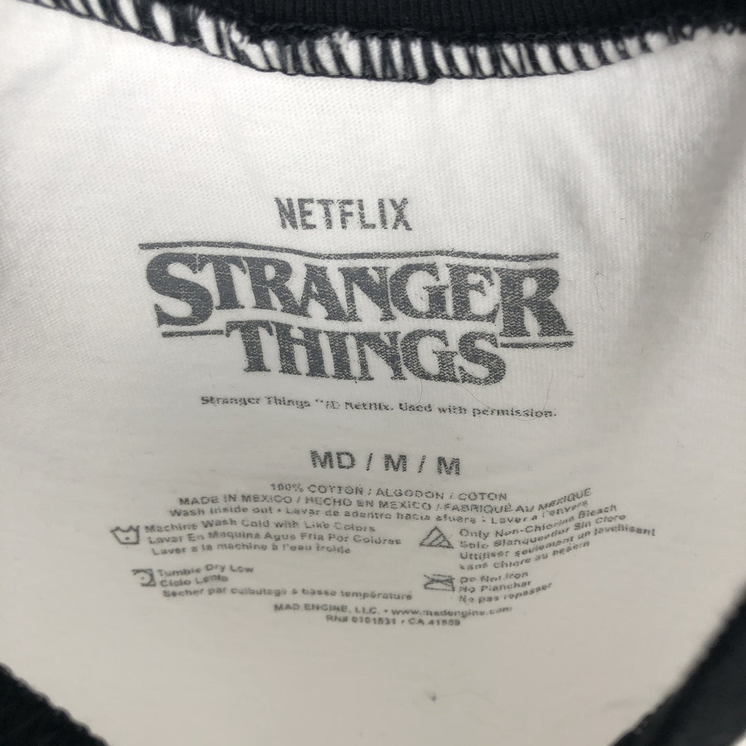 STRANGER THINGS Stranger Things Movie T-shirt Men's M size cotton white type Vintage Second Hand