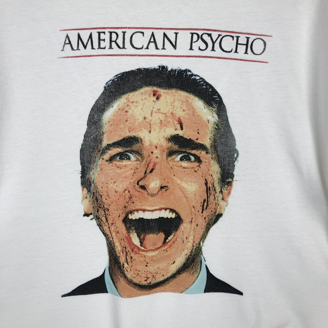 American Psycho movie t-shirt (men's size XL) cotton white type Vintage Second Hand