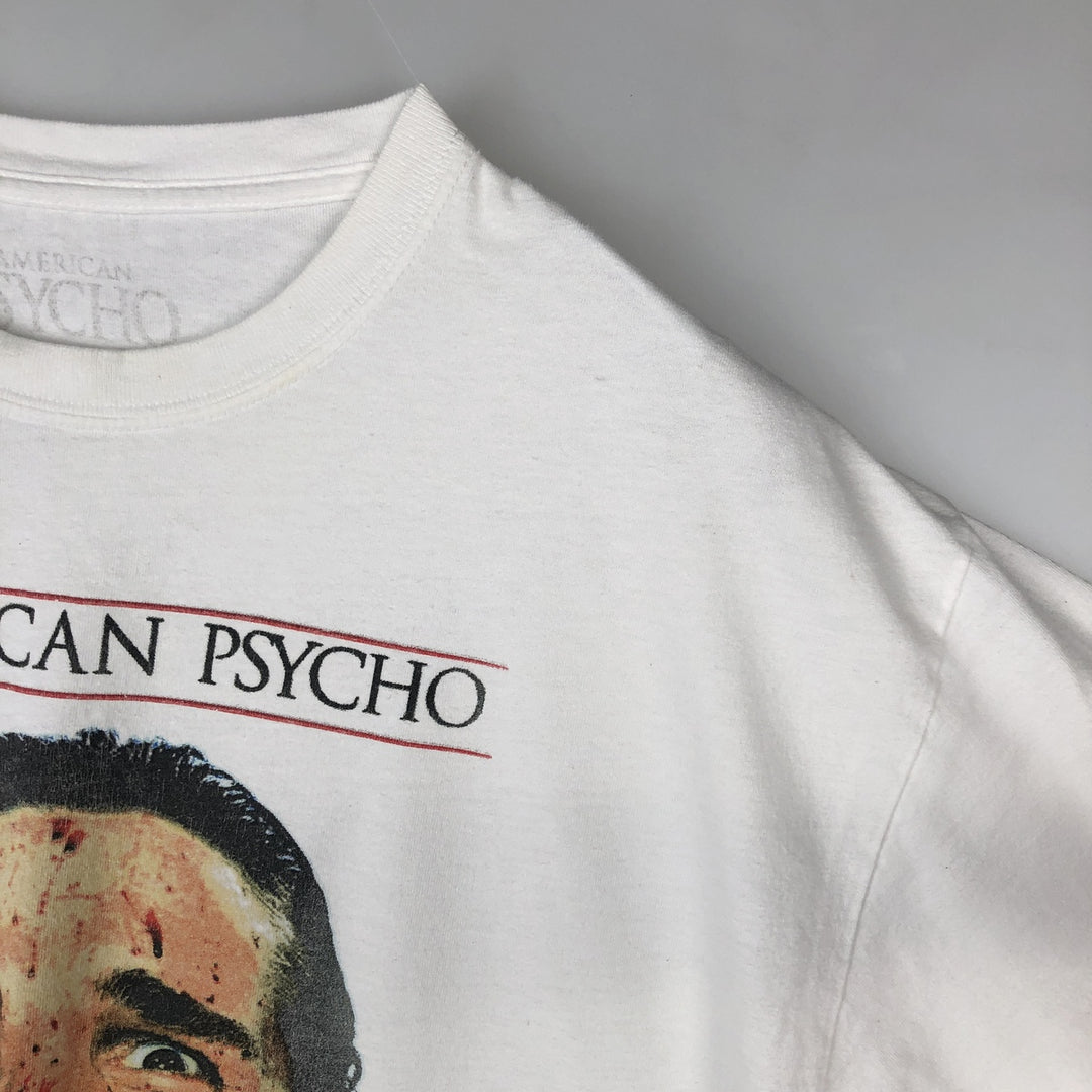 American Psycho movie t-shirt (men's size XL) cotton white type Vintage Second Hand