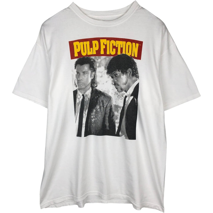 PULP FICTION Pulp Fiction Movie T-shirt Men's XL size cotton white type Vintage Second Hand