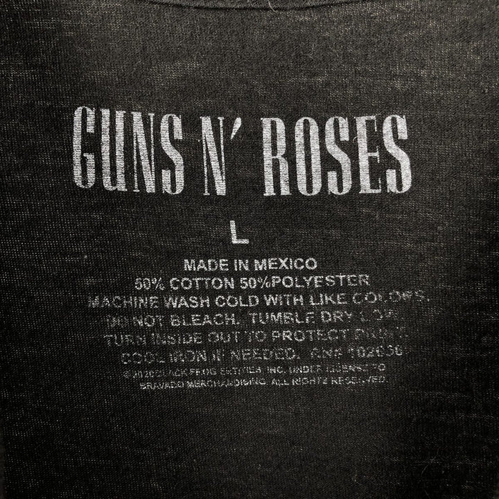 GUNS N' ROSES Guns N' Roses Band T-shirt Band T Men's L size cotton black type Vintage Second Hand