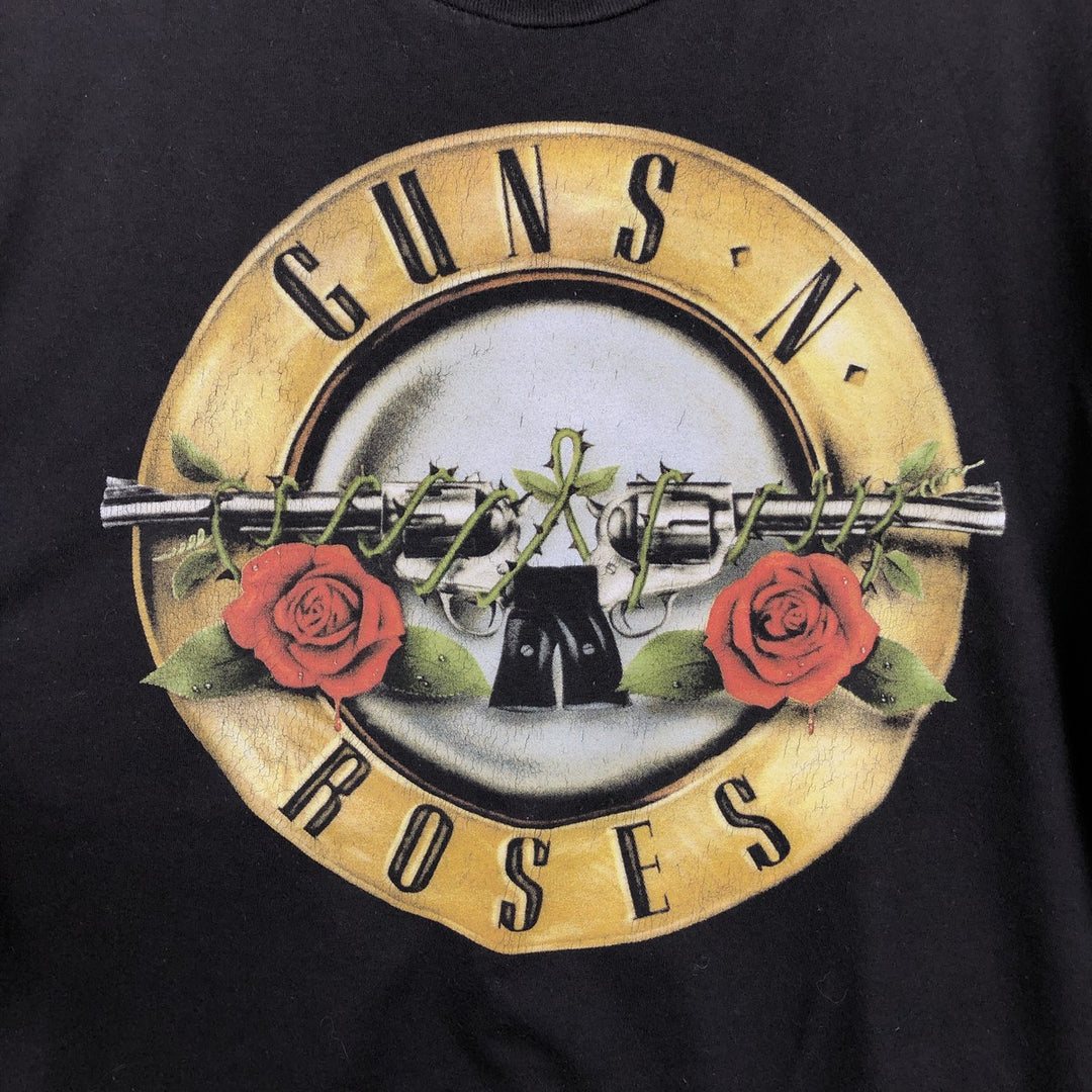 GUNS N' ROSES Guns N' Roses Band T-shirt Band T Men's L size cotton black type Vintage Second Hand