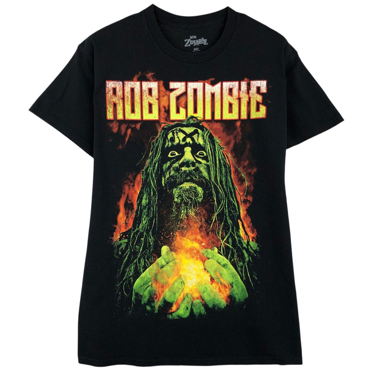 Rob Zombie band T-shirt, men's size M cotton black type Vintage Second Hand
