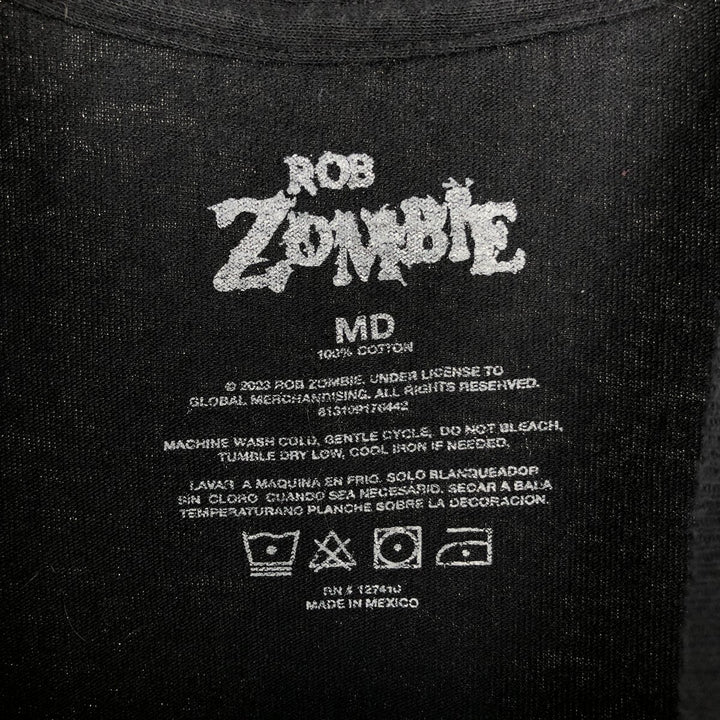 Rob Zombie band T-shirt, men's size M cotton black type Vintage Second Hand