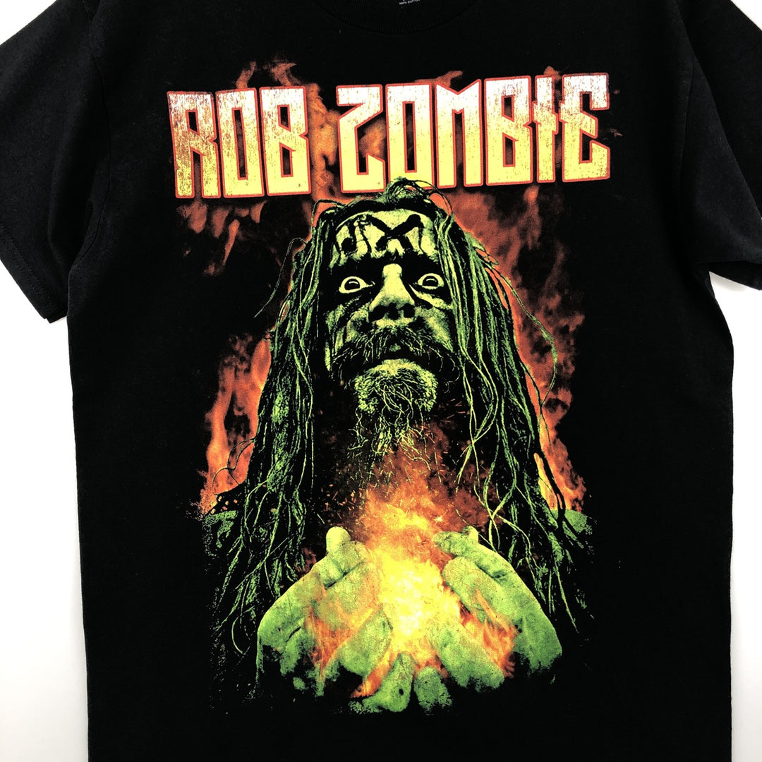 Rob Zombie band T-shirt, men's size M cotton black type Vintage Second Hand