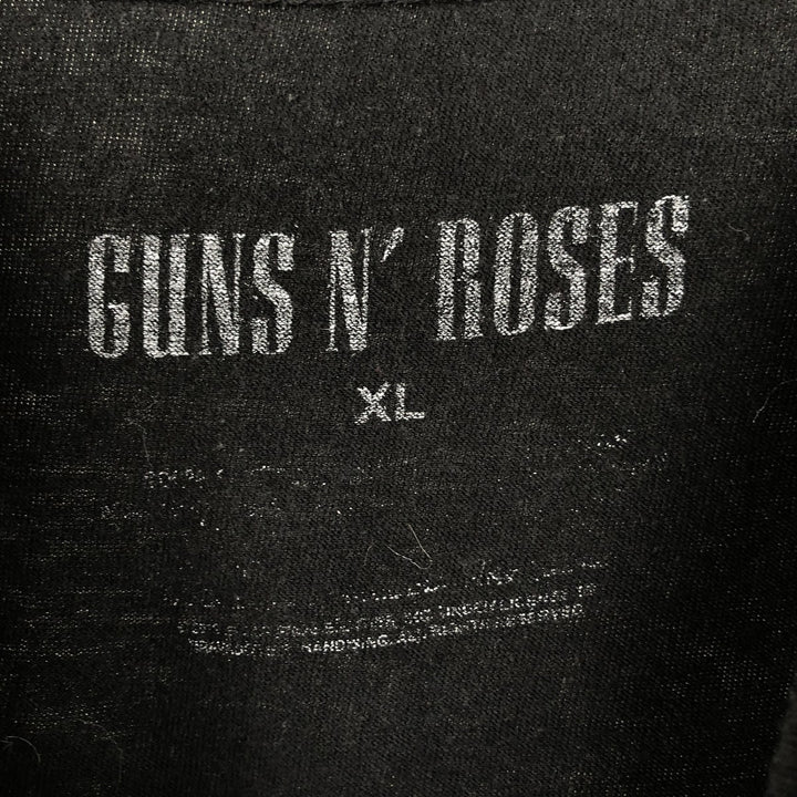 GUNS N' ROSES Guns N' Roses Band T-Shirt Band Tee Men's XL unclear black type Vintage Second Hand