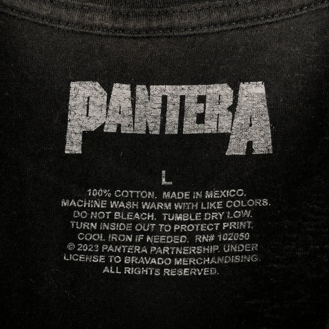 PANTERA Pantera Band T-shirt Band T Men's L size cotton black type Vintage Second Hand