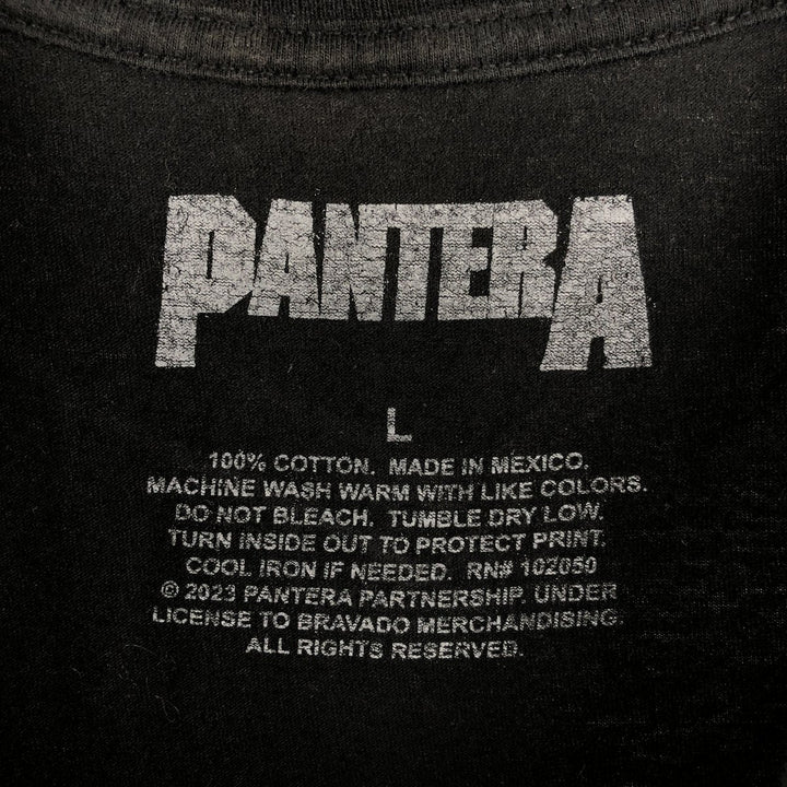 PANTERA Pantera Band T-shirt Band T Men's L size cotton black type Vintage Second Hand