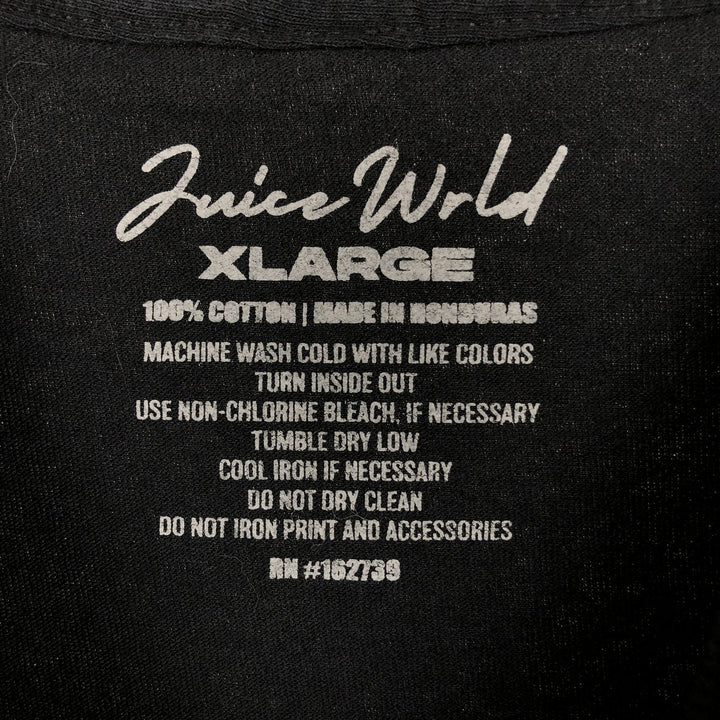 JUICE WRLD Rap T-shirt, Men's XL cotton black type Vintage Second Hand