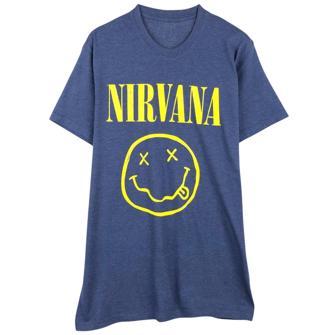 NIRVANA Nirvana Band T-shirt, Band T, Men's XL size unclear blue type Vintage Second Hand