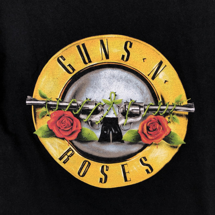 GUNS N' ROSES Guns N' Roses Band T-shirt Band Tee Men's M size cotton black type Vintage Second Hand