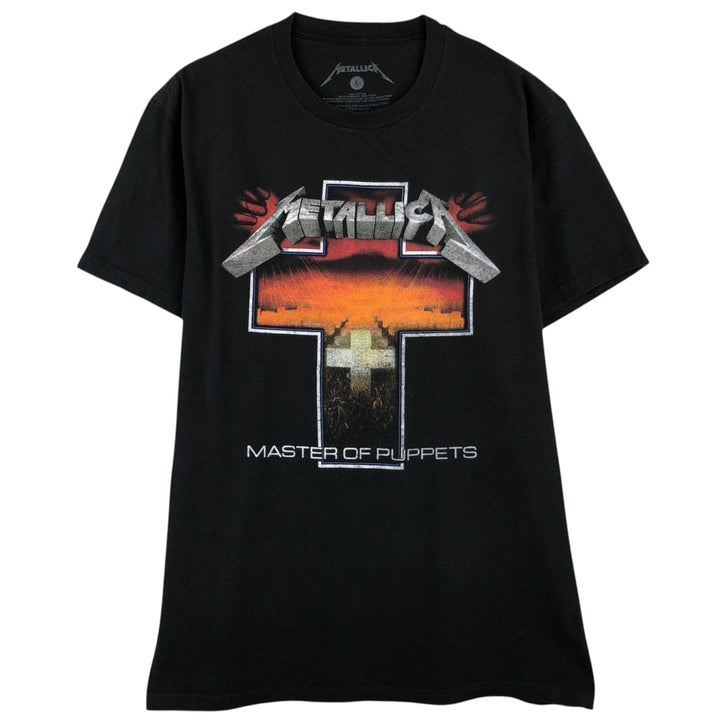 METALLICA Metallica Band T-shirt Band T Men's L size cotton black type Vintage Second Hand
