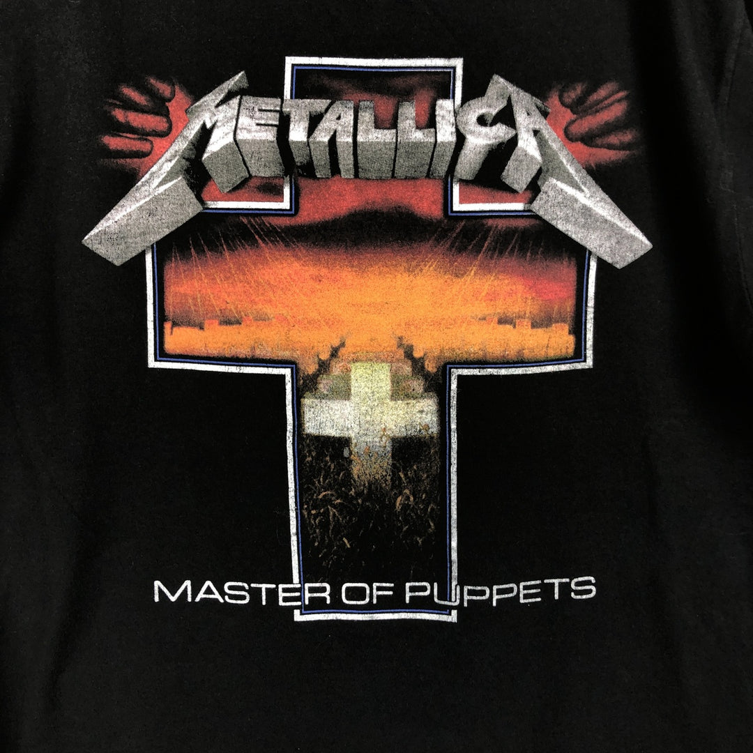 METALLICA Metallica Band T-shirt Band T Men's L size cotton black type Vintage Second Hand