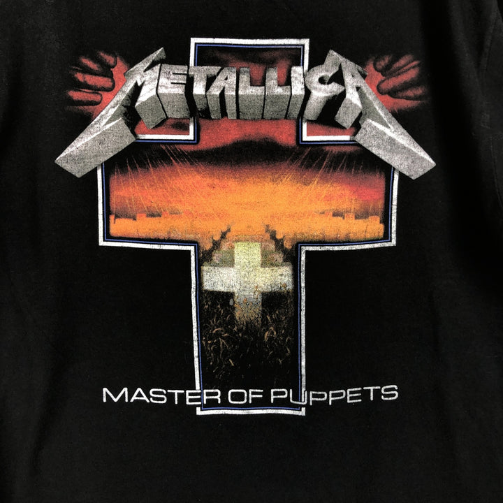 METALLICA Metallica Band T-shirt Band T Men's L size cotton black type Vintage Second Hand