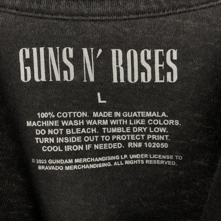 GUNS N' ROSES Guns N' Roses Band T-shirt Band T Men's L size cotton black type Vintage Second Hand