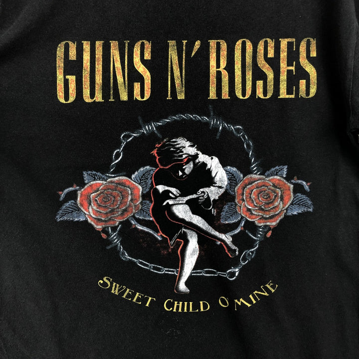 GUNS N' ROSES Guns N' Roses Band T-shirt Band T Men's L size cotton black type Vintage Second Hand