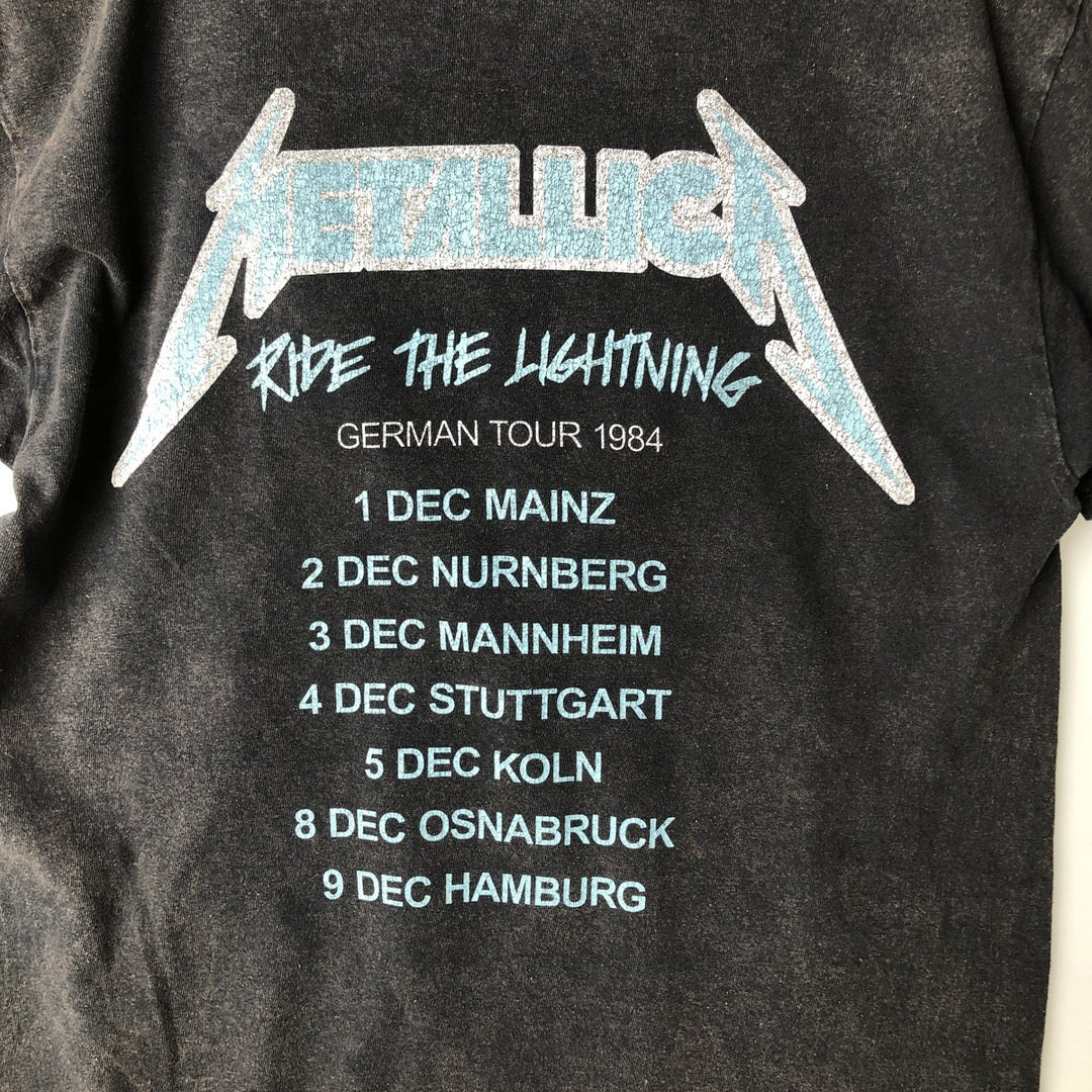 METALLICA Metallica Band T-shirt Band T Men's S size cotton black type Vintage Second Hand