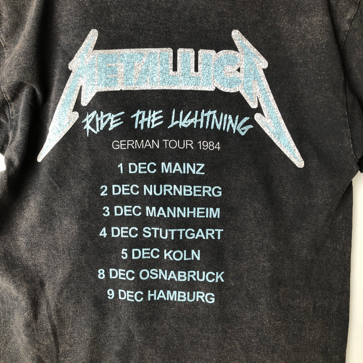 METALLICA Metallica Band T-shirt Band T Men's S size cotton black type Vintage Second Hand