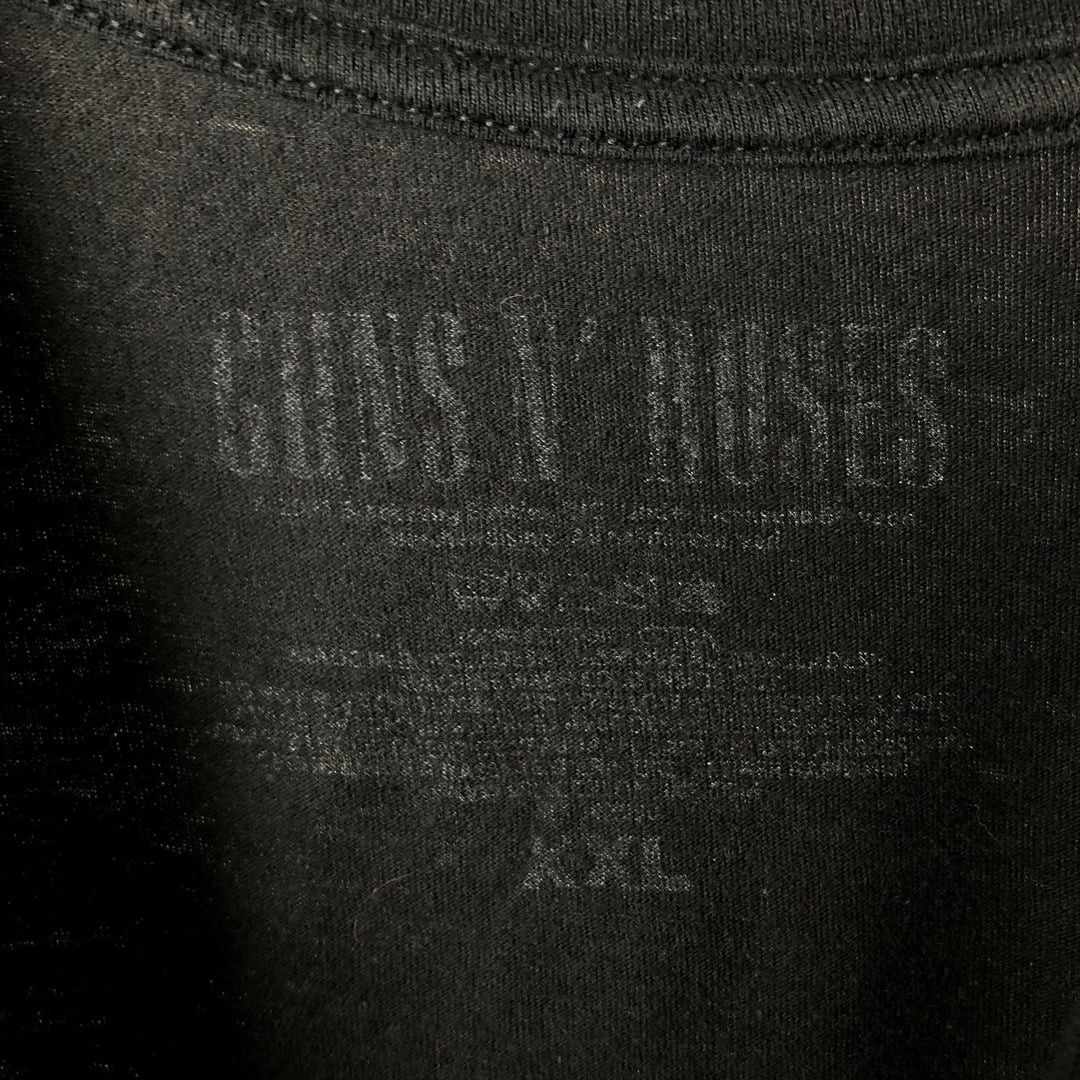 GUNS N' ROSES Skull Pattern Band T-shirt, Band Tee, Men's XXL cotton black type Vintage Second Hand