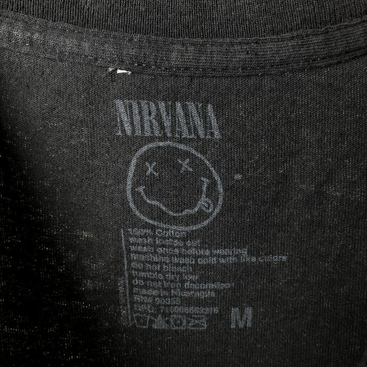NIRVANA Nirvana Band T-shirt, Band T, Men's M size cotton black type Vintage Second Hand