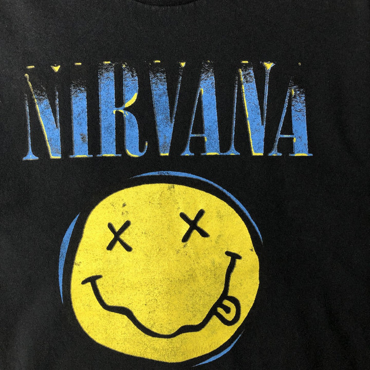NIRVANA Nirvana Band T-shirt, Band T, Men's M size cotton black type Vintage Second Hand