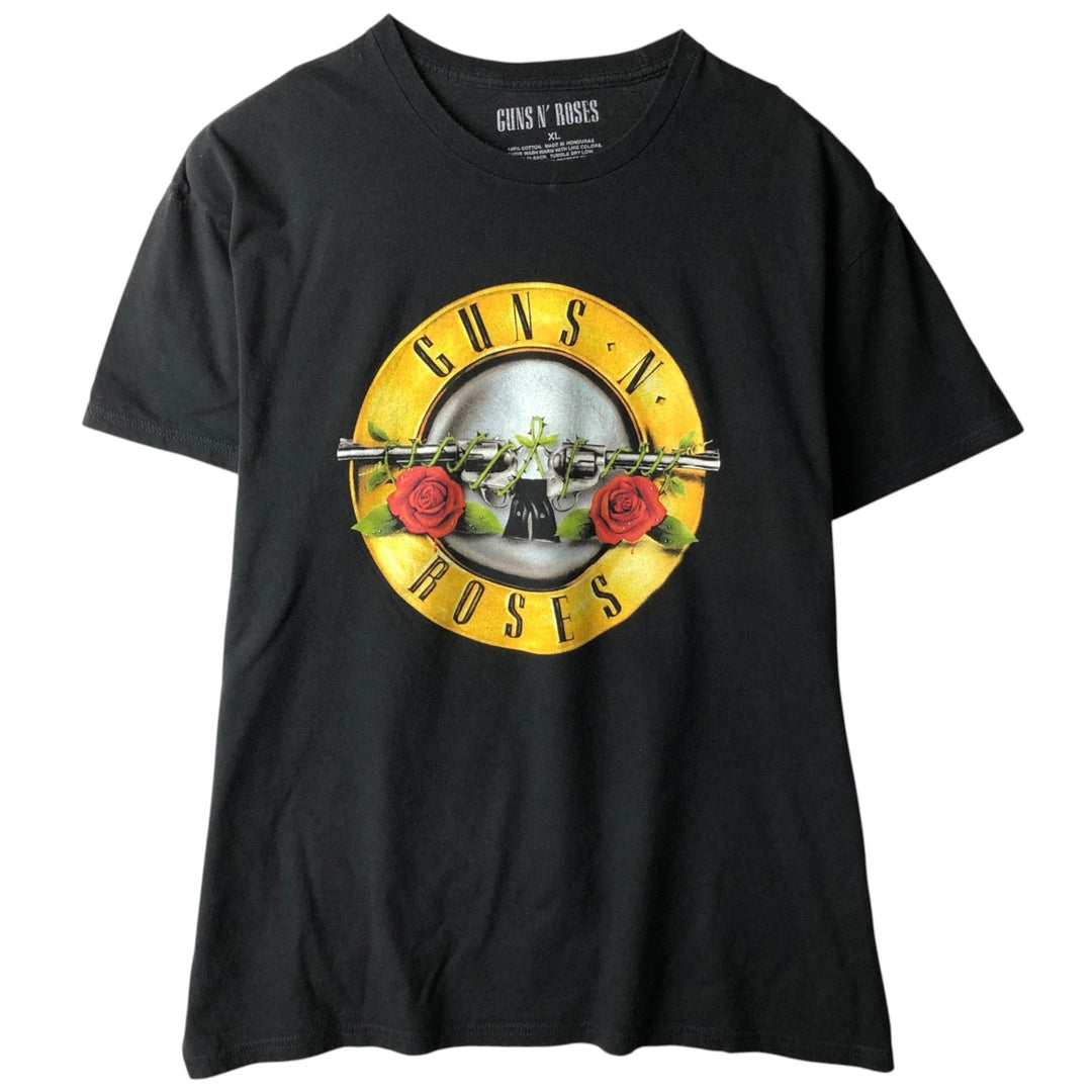 GUNS N' ROSES Guns N' Roses Band T-Shirt Band Tee Men's XL cotton black type Vintage Second Hand