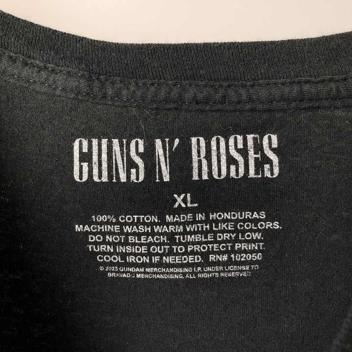 GUNS N' ROSES Guns N' Roses Band T-Shirt Band Tee Men's XL cotton black type Vintage Second Hand