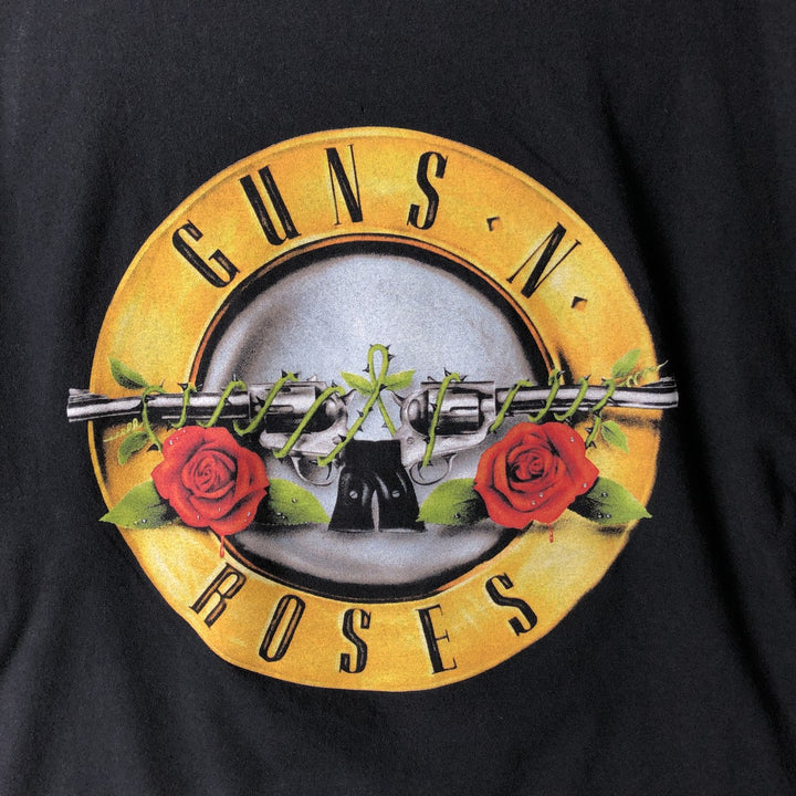 GUNS N' ROSES Guns N' Roses Band T-Shirt Band Tee Men's XL cotton black type Vintage Second Hand