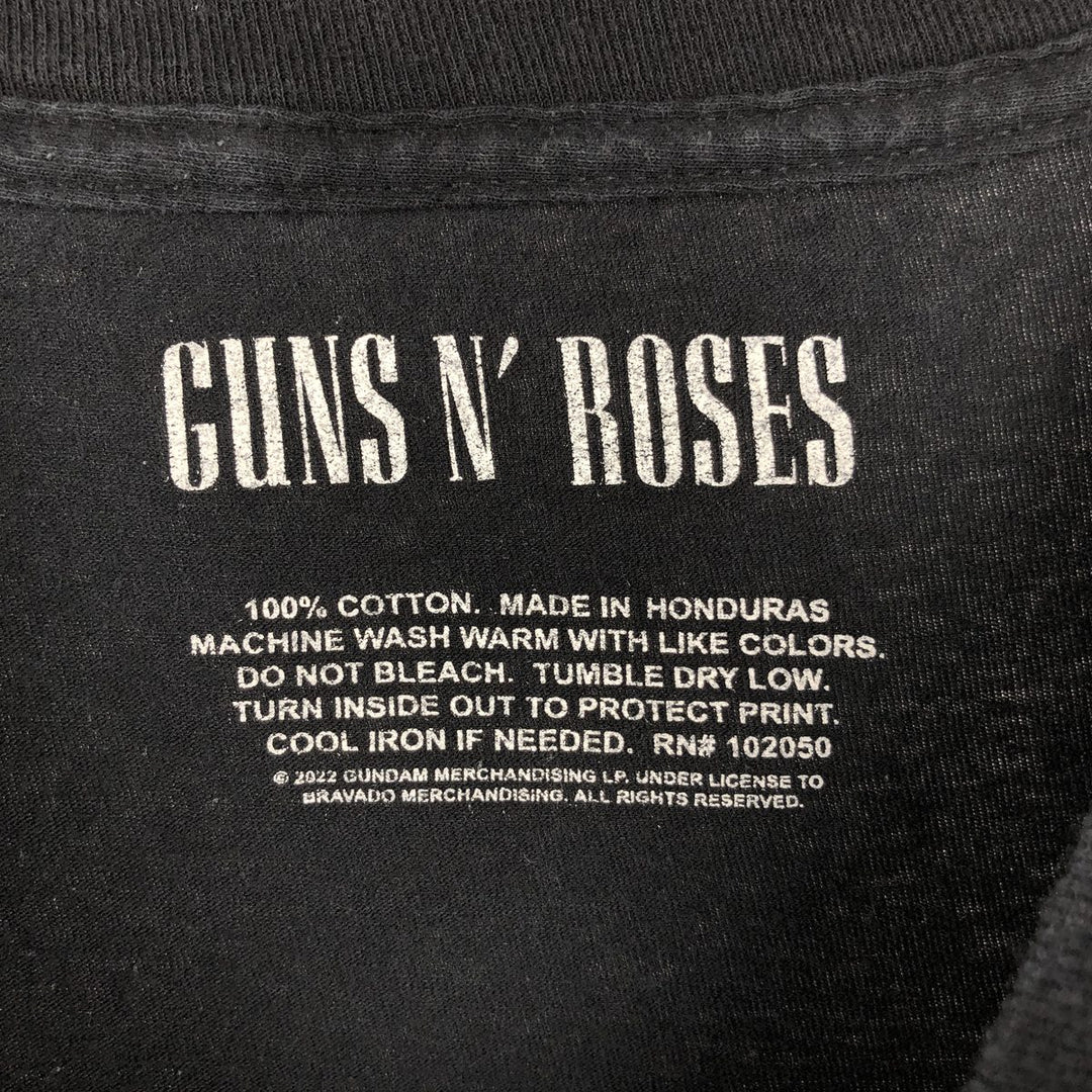Hanes x Guns N' Roses band t-shirt (men's size XL) cotton black type Vintage Second Hand
