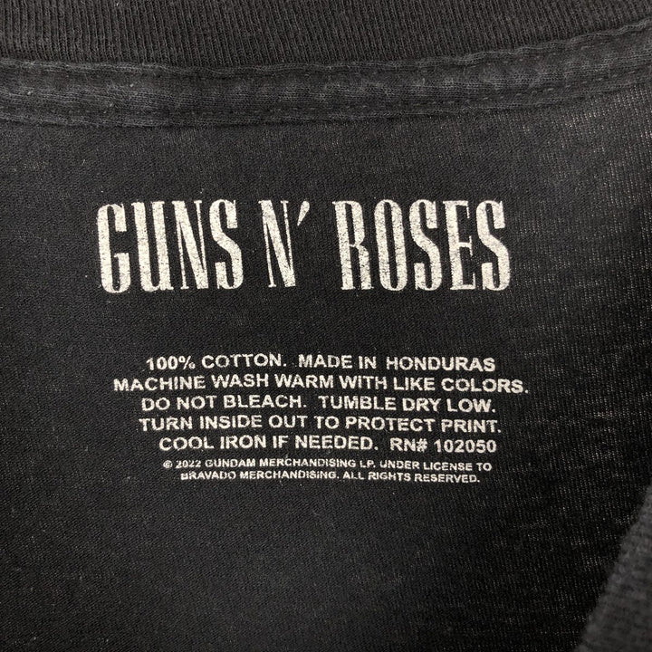 Hanes x Guns N' Roses band t-shirt (men's size XL) cotton black type Vintage Second Hand