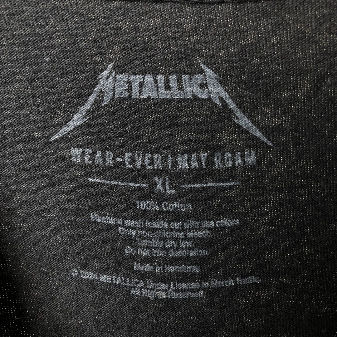 METALLICA Metallica Band T-shirt Band T Men's XL size cotton black type Vintage Second Hand