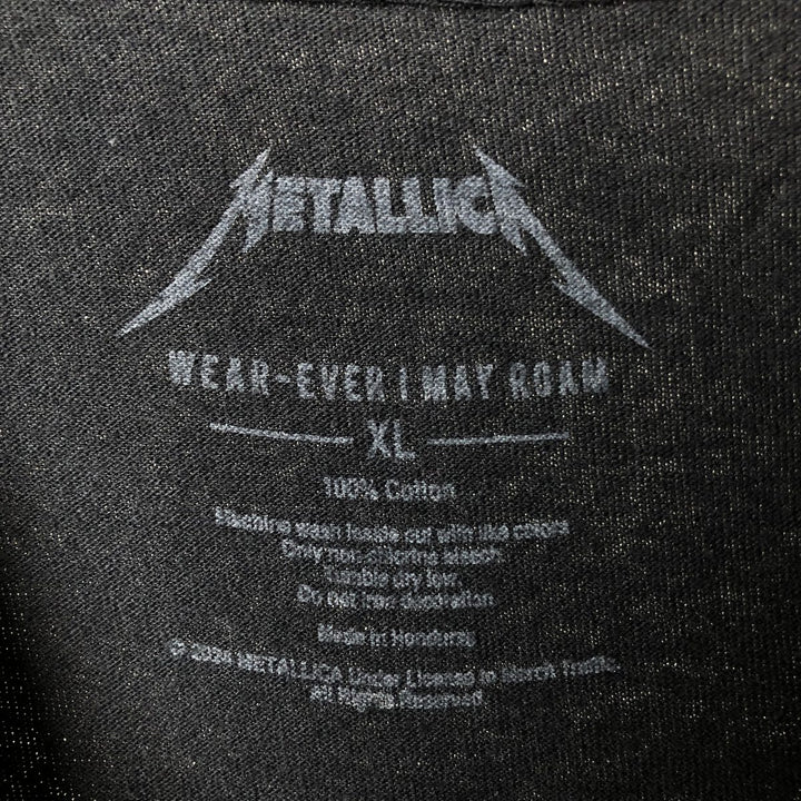 METALLICA Metallica Band T-shirt Band T Men's XL size cotton black type Vintage Second Hand