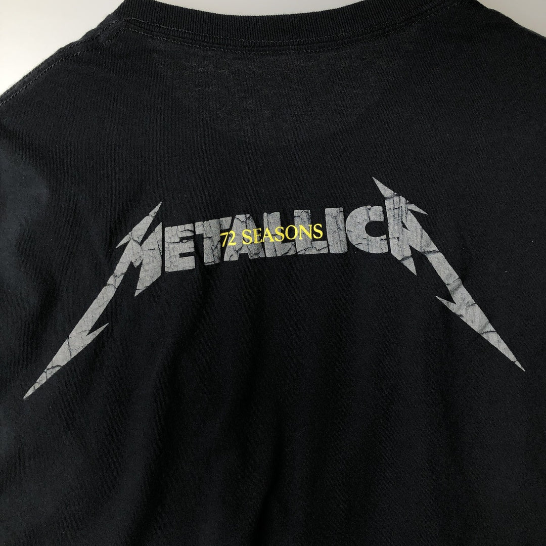 METALLICA Metallica Band T-shirt Band T Men's XL size cotton black type Vintage Second Hand
