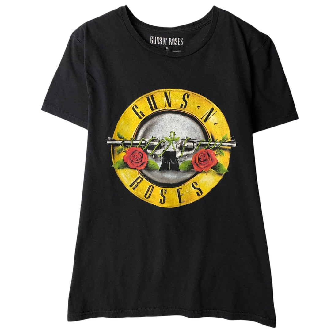 GUNS N' ROSES Guns N' Roses Band T-shirt Band Tee Men's M size cotton black type Vintage Second Hand