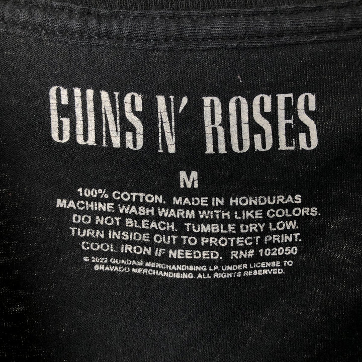 GUNS N' ROSES Guns N' Roses Band T-shirt Band Tee Men's M size cotton black type Vintage Second Hand