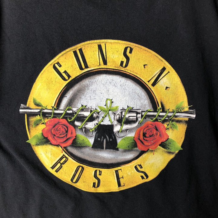 GUNS N' ROSES Guns N' Roses Band T-shirt Band Tee Men's M size cotton black type Vintage Second Hand
