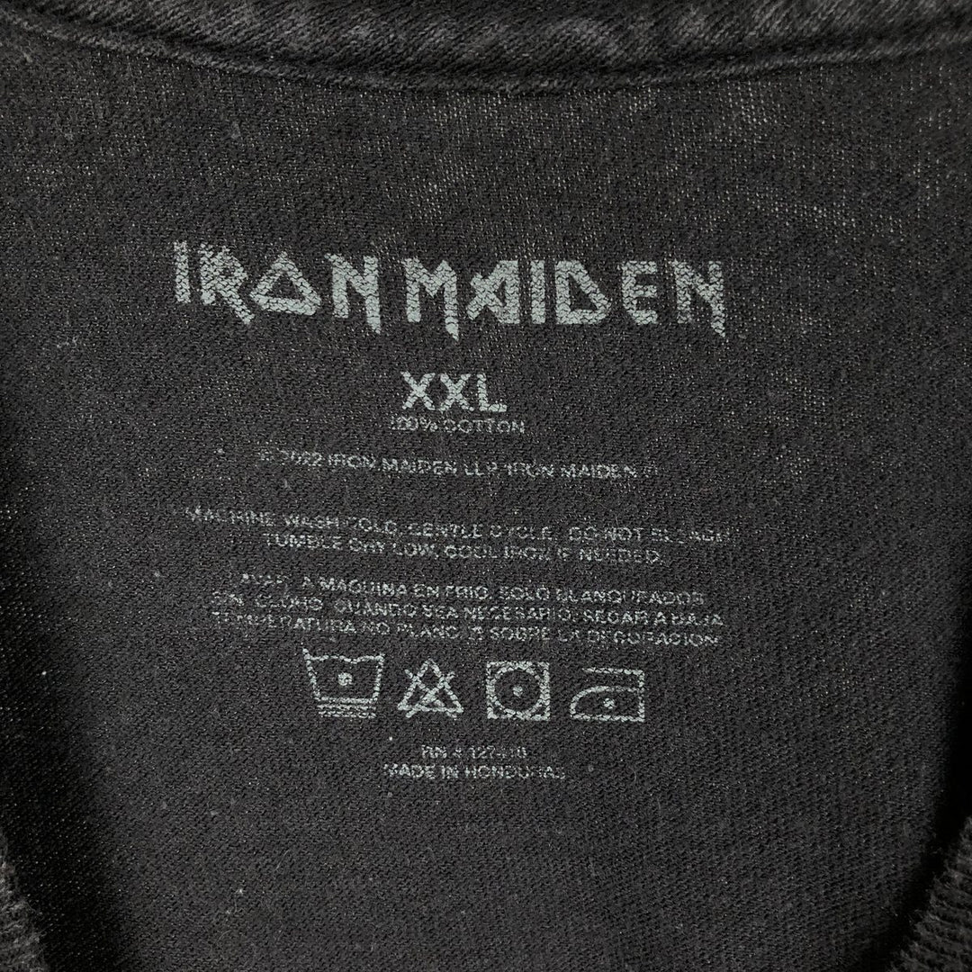 IRON MAIDEN Iron Maiden Band T-shirt Band T Men's XXL cotton black type Vintage Second Hand