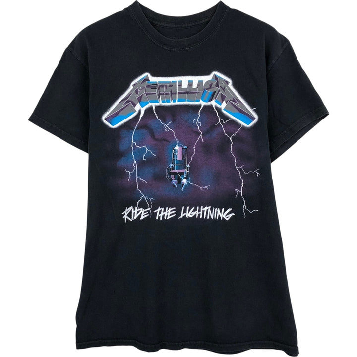 METALLICA Metallica Band T-shirt Band T Men's M size unclear black type Vintage Second Hand