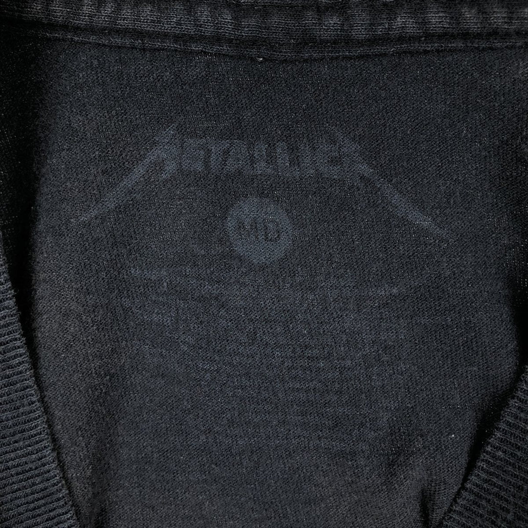 METALLICA Metallica Band T-shirt Band T Men's M size unclear black type Vintage Second Hand