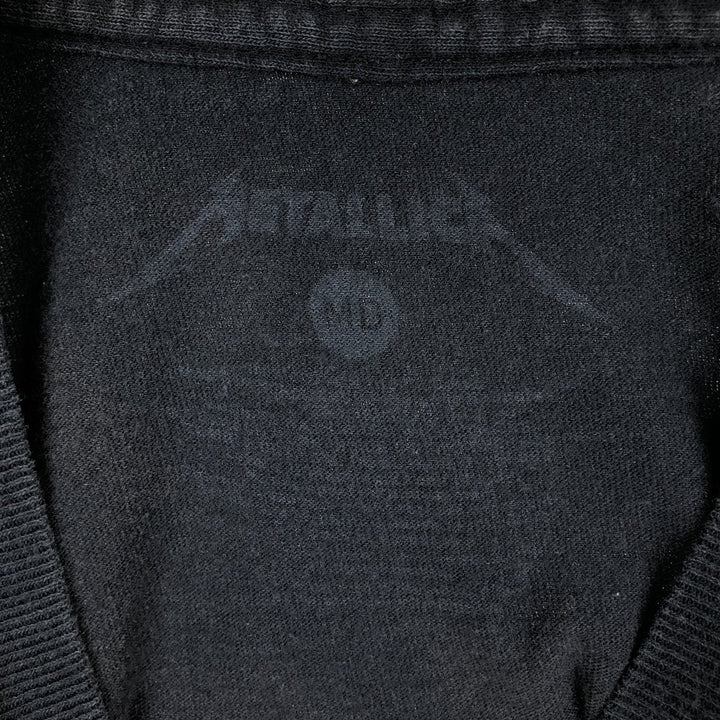 METALLICA Metallica Band T-shirt Band T Men's M size unclear black type Vintage Second Hand