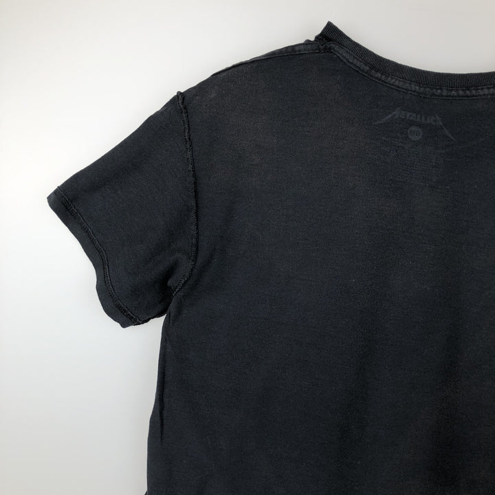 METALLICA Metallica Band T-shirt Band T Men's M size unclear black type Vintage Second Hand