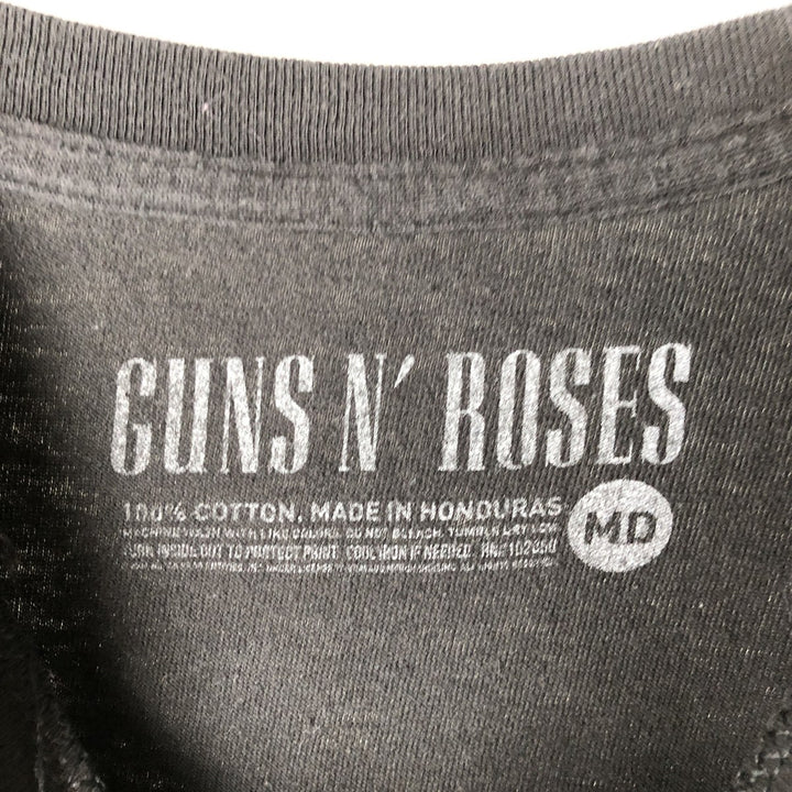 GUNS N' ROSES Guns N' Roses Band T-shirt Band Tee Men's M size cotton black type Vintage Second Hand
