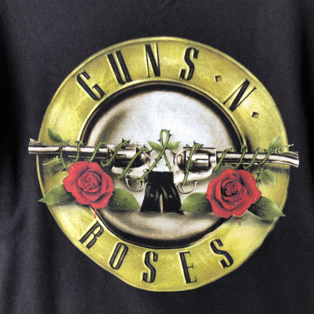 GUNS N' ROSES Guns N' Roses Band T-shirt Band Tee Men's M size cotton black type Vintage Second Hand