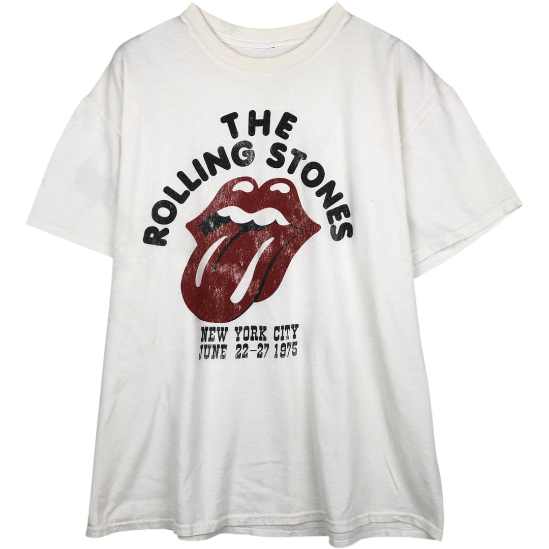 The Rolling Stones Band T-shirt, Men's XL cotton white type Vintage Second Hand
