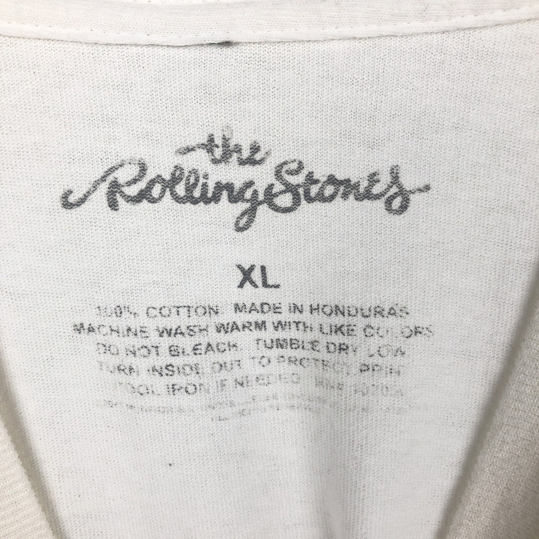 The Rolling Stones Band T-shirt, Men's XL cotton white type Vintage Second Hand